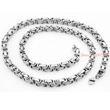 Men Stainless Steel Byzantine Box Chain