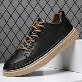 Men Leather Casual Sneakers