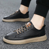 Men Leather Casual Sneakers