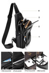 Luxury Brand Leather Men Vintage Crossbody bag