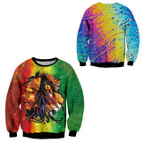 Unisex 3d Bob Marley Lion Print Shirt + Sweatpants