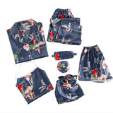 Women Silk 7Pcs Pajamas Sleepwear