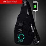 Multifunction Men Crossbody USB Charging Bag