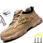 Men Indestructible Steel Toe Work Safety Boots and Shoes