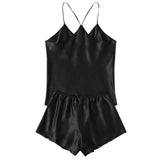 New Women Underwear Lace Satin Sleeveless Cami Sleepwear