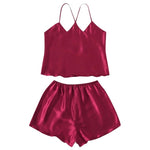 New Women Underwear Lace Satin Sleeveless Cami Sleepwear