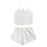 New Women Underwear Lace Satin Sleeveless Cami Sleepwear