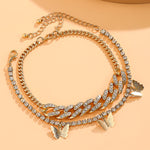 Luxury Rhinestone Cuban Link Chain Anklet