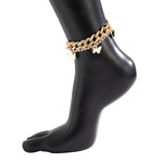 Luxury Rhinestone Cuban Link Chain Anklet