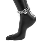 Luxury Rhinestone Cuban Link Chain Anklet