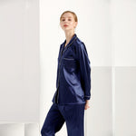 Women Silk Satin Pajamas Two Piece Set