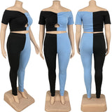 Plus Size Sexy Off Shoulder Skinny Pants Outfits