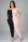 Plus Size Sexy Off Shoulder Skinny Pants Outfits