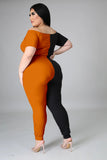 Plus Size Sexy Off Shoulder Skinny Pants Outfits