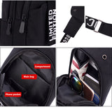 Multifunction Men Crossbody USB Charging Bag