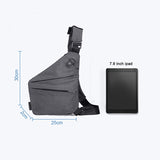 Men's Multifuncional Waterproof Antitheft Crossbody Sling Bag