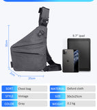 Men's Multifuncional Waterproof Antitheft Crossbody Sling Bag