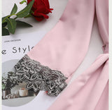 5PC Silk Lace Satin Women Pajamas