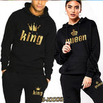 KING or QUEEN Printed Hooded Suits 2PCS