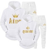 KING or QUEEN Printed Hooded Suits 2PCS