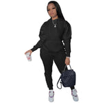 Women Two Piece Cotton Fall Hoodie Sweat Suit