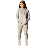 Women Two Piece Cotton Fall Hoodie Sweat Suit