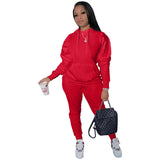 Women Two Piece Cotton Fall Hoodie Sweat Suit