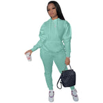 Women Two Piece Cotton Fall Hoodie Sweat Suit