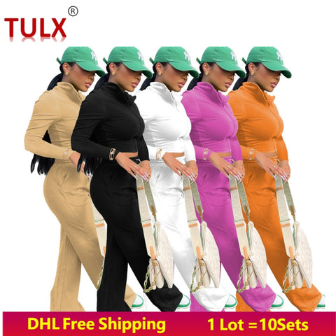 Women Loose Wide Leg Tracksuit