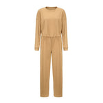 Women Long Sleeve Crop Top and Pants Suits