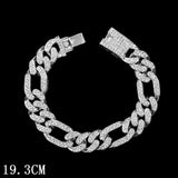 Men and women Iced Out Cuban Link Chain Bracelet